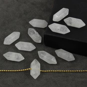 Kryształ górski zawieszka grot 20x9mm - otwór przez środek