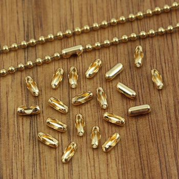 Zakończenie do łańcuszka kulkowego stal szlachetna pozłacana 1,5mm [10szt]