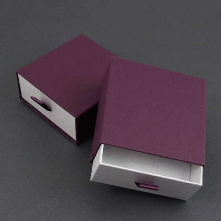 Pudełko szufladka MEZZO fioletowe 9x9x4cm