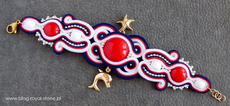 Kaboszon szklany czerwony winny moneta 18mm