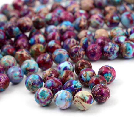 Jaspis lazurowe wybrzeże kula fioletowo-niebieska 10mm