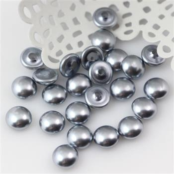 Glass Pearl Cabochon Light Grey 8mm