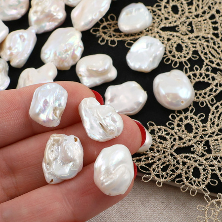 Perła słodkowodna baroque biała 10-20mm