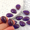 Kaboszon z żywicy łezka fioletowo-brązowa 18x13mm