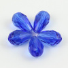 Kryształek szklany kropla fasetowana kobaltowa 15x10mm