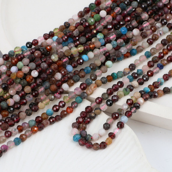 Mix kamieni kula fasetowana 4mm [sznur 38cm]