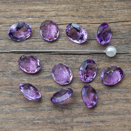 Ametyst fasetowany do oprawy jubilerskiej owal 9x7mm