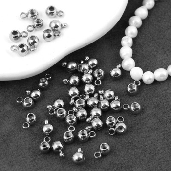 Stoper blokada podwieszka z silikonem stal szlachetna 4mm/1,0 [4szt]