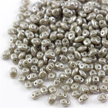 SuperDuo 2.5x5mm Luster Opaque Grey [5g]
