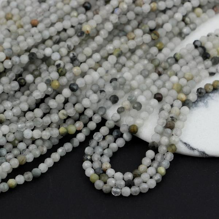 Sokole oko kula fasetowana 3mm [sznur 39cm]