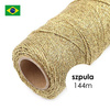 Sznurek do makramy brazylijski woskowany Metallic Gold 1mm [szpula 144m]
