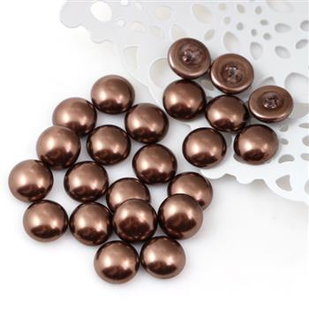 Glass Pearl Cabochon Dark Copper 10mm
