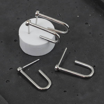 Bigle sztyfty do kolczyków syrenki srebrne 20x10mm [para]