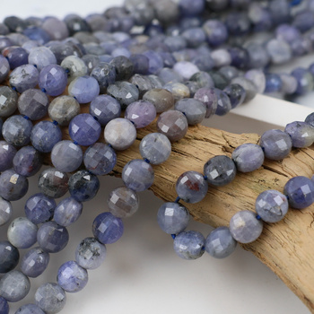 Tanzanit moneta fasetowana 6mm