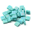Miyuki Tila Beads 5x5x1,9mm Opaque Turquoise Green Matted AB [30szt]