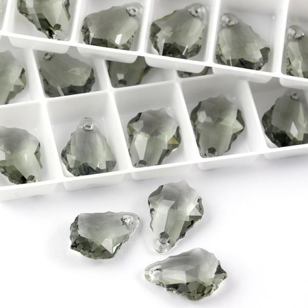 6090 Swarovski Baroque Pendant 16x11mm Black Diamond