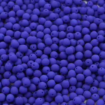 Round Beads Mat Velvet Sapphire 4mm [50szt]