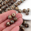 Agat trawiony brązowy kula gładka 10mm