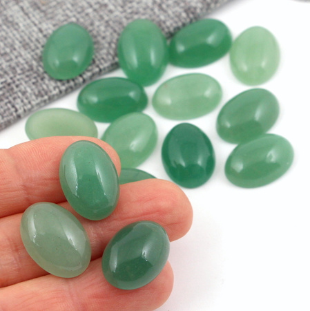 Kaboszon awenturyn zielony owal 18x13mm