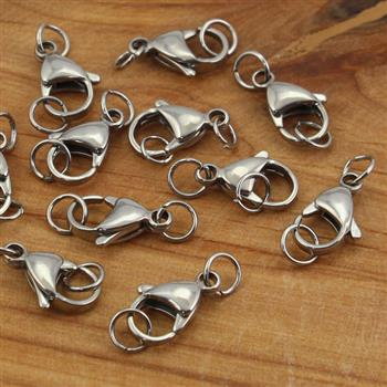 Zapięcie karabińczyk stal szlachetna +OG 9mm