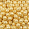 Round Beads Velvet Cream Gold 8mm [10szt]