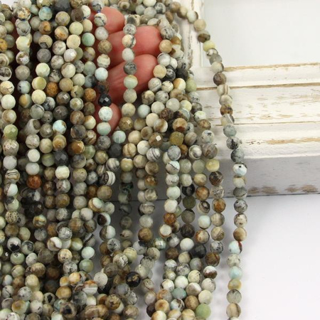 Larimar kula fasetowana 6mm