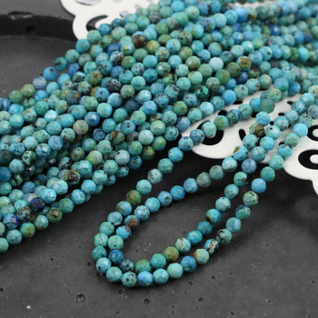 Opal niebieski kula fasetowana 3mm [sznur 39cm]