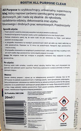 Klej do sutaszu Bostik All purpose 20ml