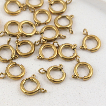 Zapięcie federing stal szlachetna pozłacana 10mm