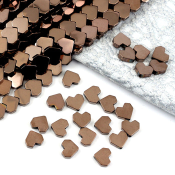 Hematyt ciemnobrązowy serce 8mm