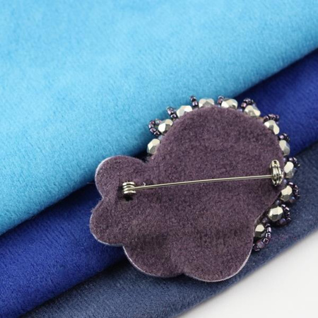 Welurowa dzianina do wykończeń aqua 30x20cm