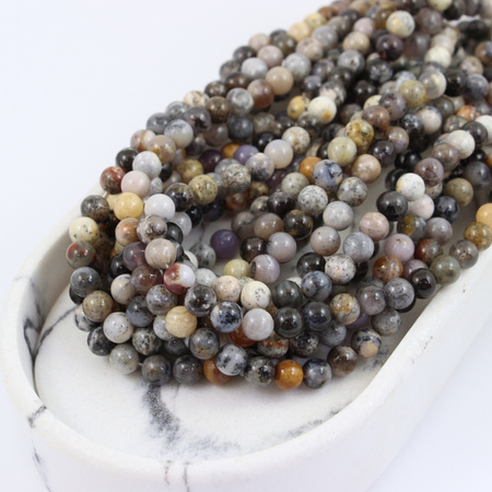 Opal dendrytowy kula gładka 6mm