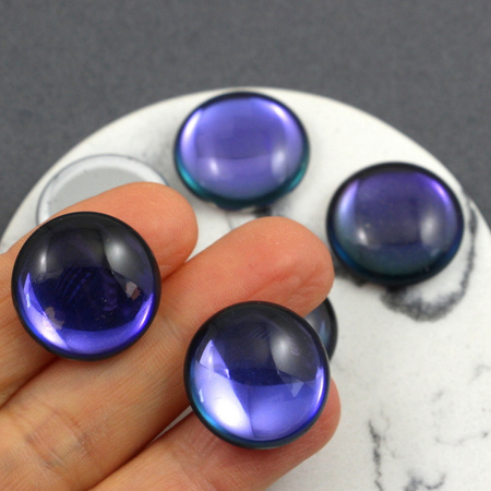 Kaboszon szklany Crystal - Volcano moneta 20mm