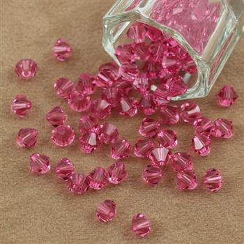 Preciosa Bicone Bead Rondelle Rose 6mm [12szt]