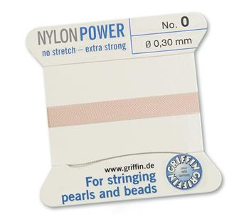 Griffin Nici nylonowe z igłą light pink 0,30mm [2m]