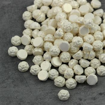 Roseta Two-Hole Cabochon Blossom White Jasmine [15szt]