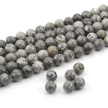 Jaspis silver line kula 6mm