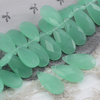 Jadeit łezka fasetowana zielona 30x15mm