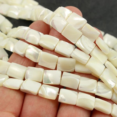 Masa perłowa kremowa prostokąt 10x8mm