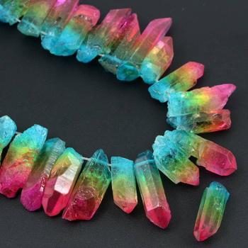 Kwarc multikolor sopel 25-42mm