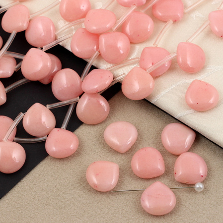 Jadeit łezka różowa 15mm