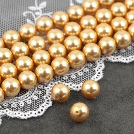 Preciosa Nacre Round Pearl Maxima Gold 8mm [4szt]