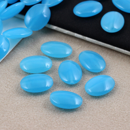 Jadeit owal gładki niebieski 18x13mm
