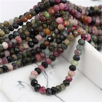 Turmalin oponka fasetowana 6x4mm [10szt]