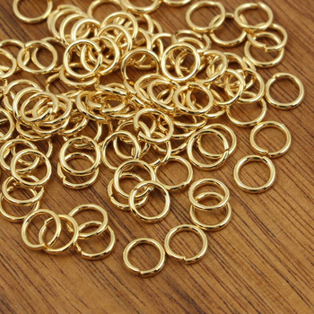 Ogniwo otwarte stal szlachetna pozłacana 7x1mm [30szt]