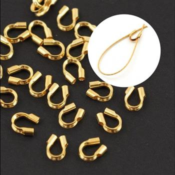 Podkówka - zakończenie do linek i sznurków 5x4mm Ag925 pozłacane [4szt]