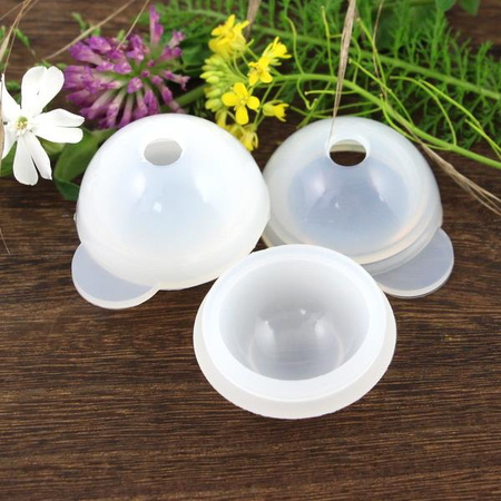 Forma silikonowa do odlewów z żywicy kula 25mm