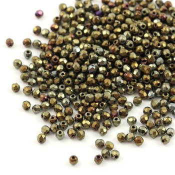 Fire Polish 2mm Iris Brown [80szt]