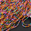 Muszla mix kolor kula gładka 4mm [sznur 38cm]