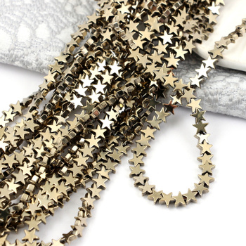 Hematyt złoty gwiazdka 6mm [10szt]